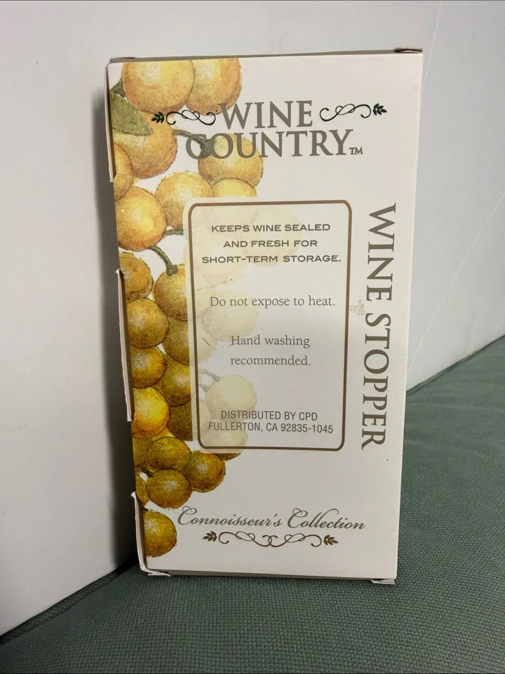 BNIB WINE COUNTRY SILVER CROWN WINE STOPPER CONNOISSEURS COLLECTION & GIFT BAG
